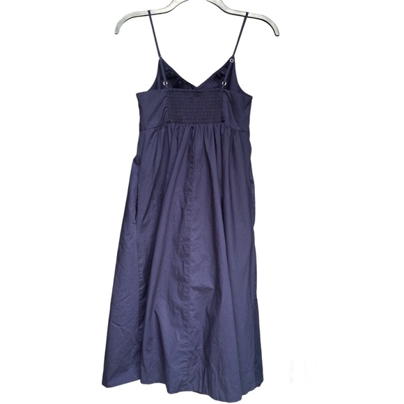 Gap V-Neck Cami Midi Dress Navy Size SP - Picture 5 of 14